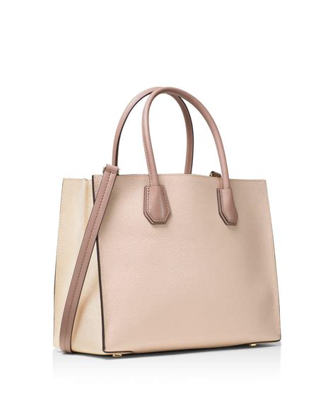 michael kors mercer large color block leather tote|michael kors black nylon tote.